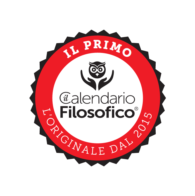 CALENDARIO FILOSOFICO 2025 - A6 PICCOLO 10 x 14 CM - CON SUPPORTO IN LEGNO INCLINATO